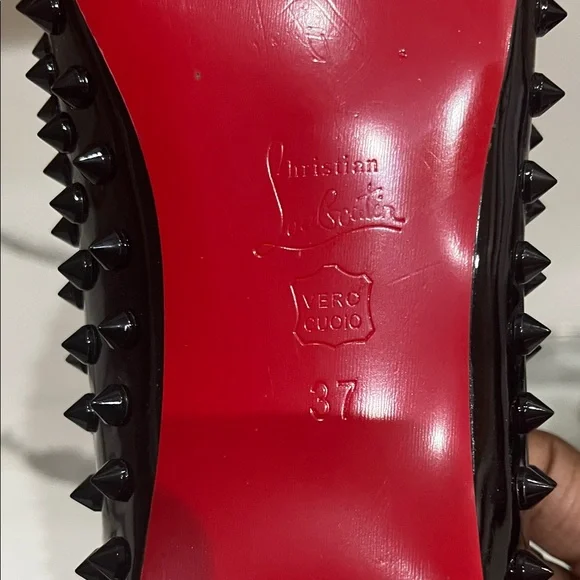 Christian Louboutin Black Studded Flats - Picture 4 of 4